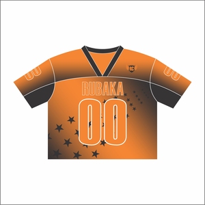 Camiseta de fútbol de malla cuadrada extragrande de secado rápido con cuello en V personalizada para hombre, ropa de fútbol de talla grande transpirable - Product Image 3