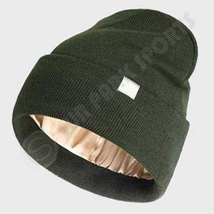 Bonnet en tricot épais et chaud unisexe double couche d'automne et d'hiver avec logo personnalisé - Product Image 1