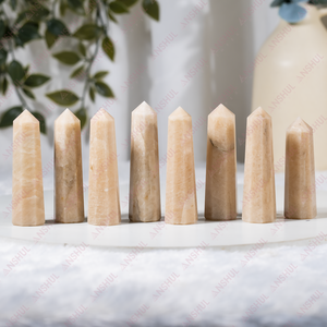 Vente en gros d'obélisques/tours de pierre de lune de qualité supérieure, 1 kg, points de cristal naturel polis à la main pour la décoration et la méditation - Product Image 1