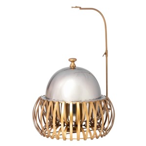 ถาดอุ่นอาหารบุฟเฟ่ต์สแตนเลสทรงกลมสีโรสโกลด์ ดีไซน์มาตรฐาน พร้อมขาตั้ง สำหรับโรงแรมและงานจัดเลี้ยงที่บ้าน ราคาประหยัด - Product Image 4