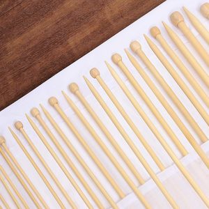 Ensemble d'aiguilles à tricoter en bambou-16 paires d'aiguilles à tricoter droites en bois avec étui de rangement-Simple pointe - Product Image 6