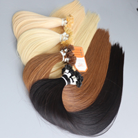 Usine en gros russe Remy Extensions de cheveux double étiré cuticule alignée kératine italienne préliée pointe plate haute cheveux humains