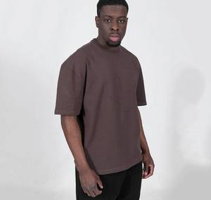 Venta al por mayor 100% algodón camiseta personalizada tela fina transpirable estampado cuello redondo Jersey lona con diseño en blanco logotipo frontal - Product Image 2