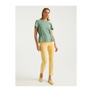 Camiseta Deportiva de Manga Corta con Cintura Fruncida para Mujer - Product Image 3