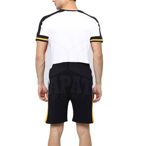 Ensemble de shorts décontractés d'été pour hommes, tissu en polaire respirant, coton/polyester, tricoté, haute qualité, logo personnalisé imprimé, service OEM - Product Image 2