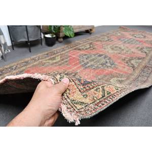 Tapis en laine turque vintage de 4.8x12,8 pieds, patchwork rouge et vert, tissage plat avec support en latex pour les décorations de salon - Product Image 3