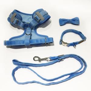 Durable Velvet <b>Dog</b> <b>Harness</b> Set Soft Padded Adjustable Comfortable for Training & Daily Walking Perfect for Small to <b>Large</b> <b>Dogs</b> - Product Image 3