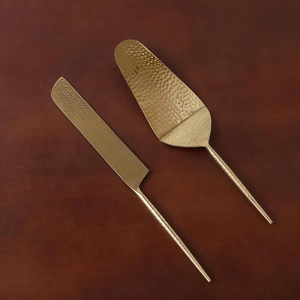 Cuchillo decorativo para servir pasteles de acero inoxidable con mango de patrón elegante para cortar pasteles más alegre en eventos especiales - Product Image 4