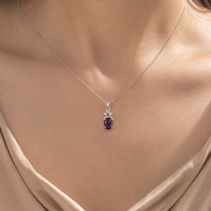 Charme Trio Améthyste Fait Main avec Perle et Opale, Bijoux Religieux de Mariage - Product Image 5