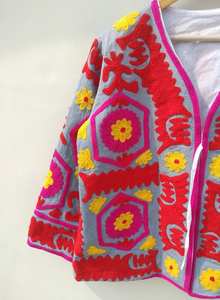 Women's Latest Bohemian Floral Quilt Jacket Handmade <b>Velvet</b> Embroidered Suzani Cotton Windbreaker <b>Coat</b> Autumn Winter Summer - Product Image 3