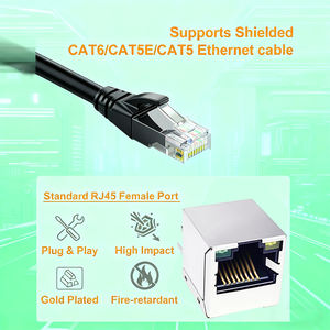 <span class=keywords><strong>Conector</strong></span> Keystone RJ45 Cat6 Blindado de 90 Grados con Acoplador Divisor y <span class=keywords><strong>Conector</strong></span> PCB para Red PoE, 50u - Product Image 5
