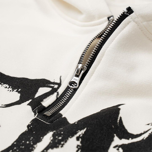 Vente en gros poids lourd en détresse 480 500gsm français éponge Double couche pull recadrée soleil délavé à capuche pour hommes - Product Image 4