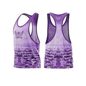 Débardeur d'entraînement à séchage rapide pour hommes couche de base de fitness avec gilet à dos nageur logo personnalisé gilet de sport en spandex - Product Image 5