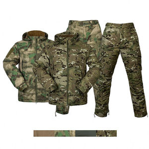 Chaqueta de caza de concha suave de camuflaje de tendencia superior impermeable transpirable cálido a prueba de viento con uniforme táctico multibolsillos - Product Image 3