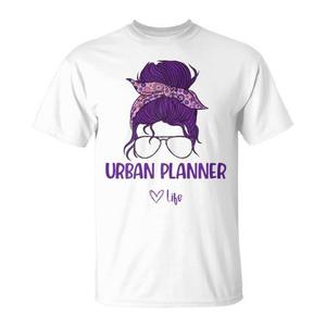 T-shirt Urban Planner Life pour femme, violet, avec motif graphique - Product Image 1