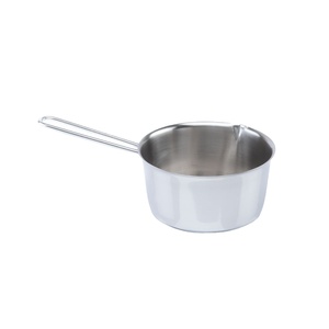 Eco-friendly Italian 14 cm Conical Casserole Stainless Steel AISI 304 18/10 1 Ply Gas Induction Ready Wired Handle Classic <strong>Set</strong> - Product Image 1