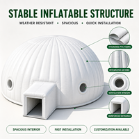 Tente dôme gonflable d'extérieur, grande, en PVC, imperméable, résistante aux UV, résistante au froid, installation rapide, abri de glamping pour le camping et les événements
