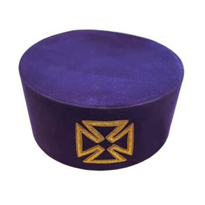 Masonic 32nd Degree 33 Scottish Rite Cap New Case Black & White Fez Cap Special Custom White Fez Cap - Product Image 3