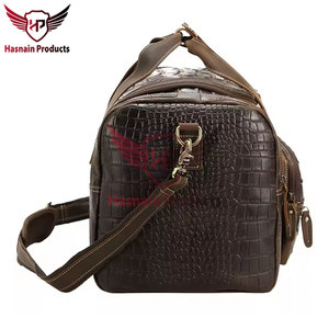 Bolsas de viaje de fin de semana para noche, bolsa de lona con estampado de cocodrilo personalizado OEM Premium - Product Image 5