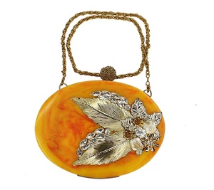 Fashion Custom Women Handbag <b>Clear</b> <b>Epoxy</b> <b>Resin</b> Bags Flower Acrylic Clutches for Wedding Party - Product Image 3