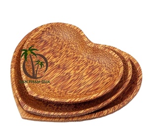 Vente en gros COCO-Eco Vietnam Assiette à dîner en bois de noix de coco Ustensiles de cuisine écologiques pour les fêtes quantité minimale de commande 100pcs - Product Image 1