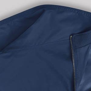 Transpirable Otoño Invierno mujer azul Patchwork gráfico pantalla impresa chaqueta vaquera fiesta satén Zip up venta al por mayor cintura chaquetas chica - Product Image 3