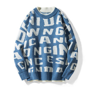 Nouveau design 2024 hommes pull mode pull tricoté tenue décontracté pull ample automne hiver extérieur hauts vêtements - Product Image 4