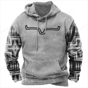 Sudadera con Capucha Erni Sports Cowboy Yellowstone, Bordada con Estampado 3D, para Hombre y Mujer, Diseño Impermeable con Cierre de Cremallera, Forro Polar Transpirable - Product Image 6