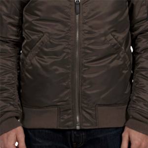 แจ็กเก็ตนักบินบอมเบอร์คลาสสิกของผู้ชาย-แจ็คเก็ตที่ทนทานและมีสไตล์พร้อมข้อมือและเข็มขัด - Product Image 6