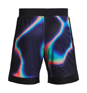 กางเกงบาสเก็ตบอลชายคุณภาพดีเยี่ยม แบบสองชั้น พิมพ์ลายทั้งตัว ดีไซน์ลำลองสำหรับฤดูร้อน ผ้าตาข่ายแบบซับลิเมชั่น - Product Image 2