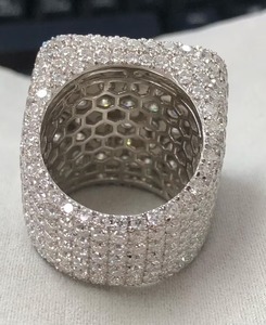 925 Sterling Silver Moissanite diamond <b>ring</b> Hip hop jewelry wedding diamond <b>ring</b> customized diamond <b>ring</b> - Product Image 2