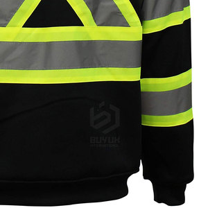 Vêtements de travail Sweat à capuche de sécurité en nylon et polyester Sweat à capuche de sécurité sur mesure Sweat à capuche de sécurité haute visibilité le plus vendu - Product Image 4