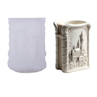 Dumo Château Bougie Plâtre Moule Silicone DIY Bougie Parfumée Coupe Ciment Pot de Fleur Décoration Maison Cadeau de Vacances