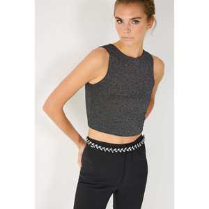 Blusa Casual con Cuello Halter, Manga Corta y Logotipo Frontal, Corte Regular, Poliéster, 220g - Product Image 2