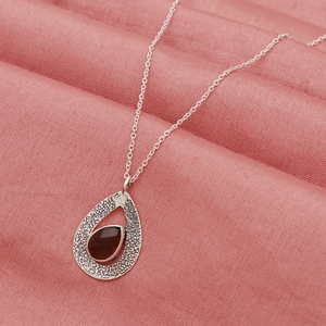 Collar de cadenas de diamantes de moda de Plata de Ley 925, joyería de boda clásica con piedras preciosas de cuarzo ahumado y diseño de lágrima - Product Image 3