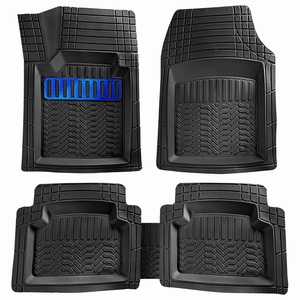 Teamcar พรมปูพื้นรถยนต์4 D อเนกประสงค์,พรมคาร์บอนไนซ์สีดำ-น้ำเงินไม่มีกลิ่นทำจาก Pvc สำหรับรถทุกรุ่น - Product Image 2