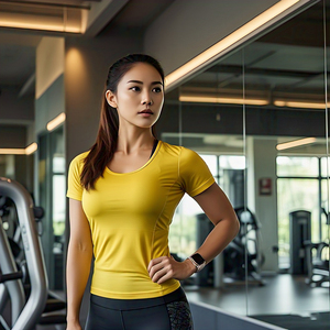 Short Sleeve <b>Gym</b> Wear T Shirts Women's Custom Quick Dry Compression 100% Polyester Workout Fitness Tee Shirts <b>Ladies</b> - Product Image 4