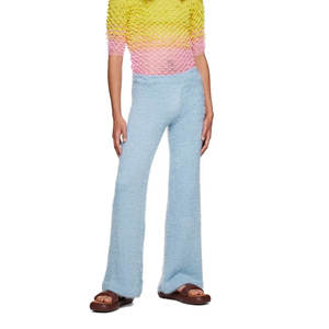 Pantalones de Mohair de diseño de impresión de parche bordado de alta calidad nueva llegada pantalones de Mohair de tela cómoda para hombres y mujeres - Product Image 3