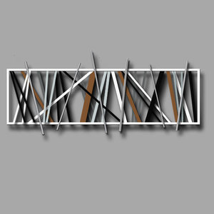 Juego de escultura de alambre de 2 hojas, arte de pared de Metal de hierro Vertical moderno, nuevo hogar, colgante decorativo, artículos para el hogar, fabricante directo exportador - Product Image 6