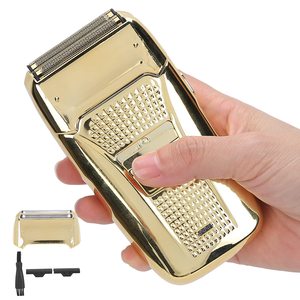 Afeitadora Eléctrica Portátil Recargable por USB para Hombre, Mini Recortadora de Barba Dorada, Máquina de Afeitar para Uso en Casa y Autocaravana - Product Image 3