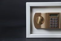 Caja Fuerte de Seguridad Blanca LBN de Fabricación Profesional, con Cerradura Digital de Contraseña, Acero Laminado en Frío, Mini Caja Fuerte para el Hogar