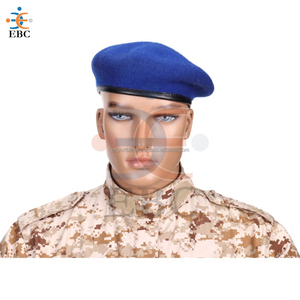 Bérets formels en laine pour tenue décontractée Béret basque en laine OEM Logo personnalisé Béret en laine Casquette Chapeau pour service de sécurité et gardes - Product Image 1