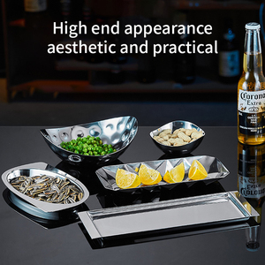 Yurtrain Piatto Ovale in Acciaio Inox Stile Coreano per Tè all'Aperto, Vassoio per Frutta Secca, Ornamenti Creativi, Ciotola per Snack e Frutta - Product Image 3