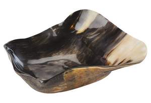 Bol en corne de buffle écologique fait à la main, plat de service en corne naturelle biologique, style classique poli pour la table à manger de fête - Product Image 2