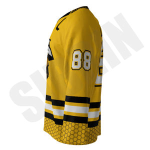 Maillots de hockey sur patins en ligne professionnels sur mesure de qualité supérieure Sibrin, en maille de polyester respirante, vêtements de hockey sur glace personnalisés - Product Image 5