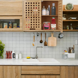 Meuble de salle de bain élégant Meuble de salle de bain en bois massif - Product Image 4