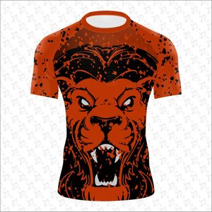 เสื้ออัดพิมพ์แบบกําหนดเองแขนสั้นเซิร์ฟยามผื่นกีฬาโลโก้ที่กําหนดเองโพลีเอสเตอร์สแปนเด็กซ์ระเหิดยามผื่น - Product Image 3