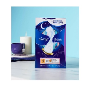 <b>Cheap</b> Always Infinity Feminine <b>Pads</b> for Women Flexfoam <b>Pads</b> with Wings Size 4 Soft Comfortable Leak Protection Bulk Pack - Product Image 1