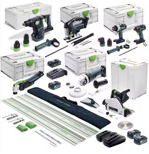 Kit combiné ultime pour constructeurs Festools 18v 5 pièces sans balais 2 x 5.2ah, NEUF, MARQUE ORIGINALE - Product Image 4