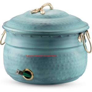 Elegante olla decorativa para manguera de jardín con tapa, soporte de manguera de Metal creativo para exteriores, solución de almacenamiento para mangueras de jardín, precio de fábrica - Product Image 3